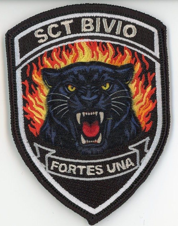 Badge brodé personnalisé réalisé pour une section de l’armée suisse