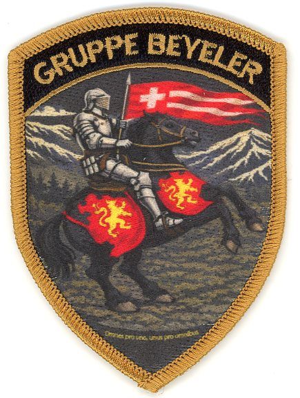 Badge brodé personnalisé réalisé pour une section de l’armée suisse