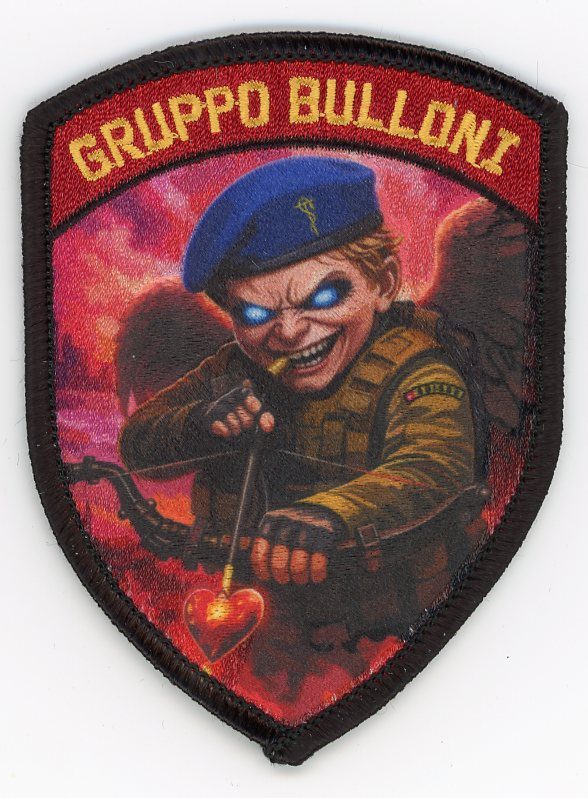Badge brodé personnalisé réalisé pour une section de l’armée suisse