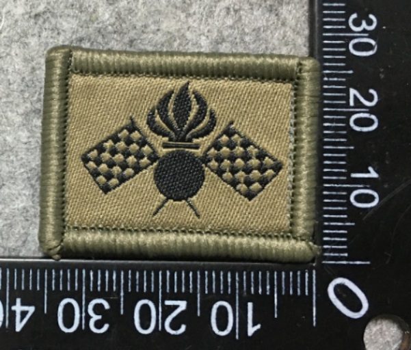 Badge brodé personnalisé réalisé pour une section de l’armée suisse
