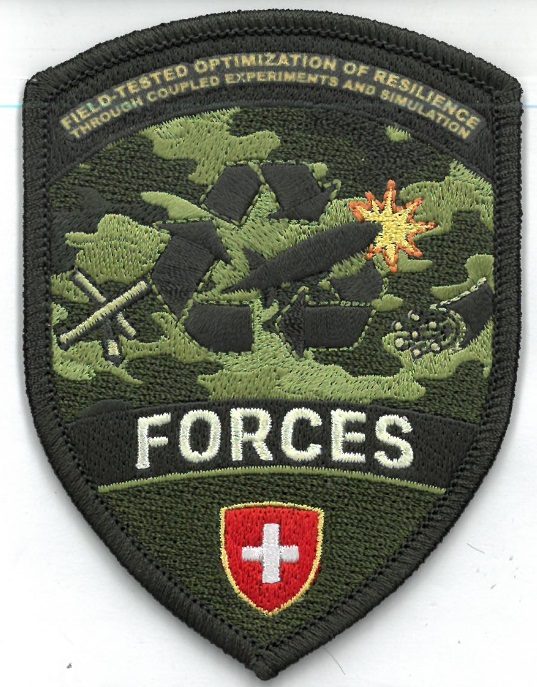 Badge brodé personnalisé réalisé pour une section de l’armée suisse