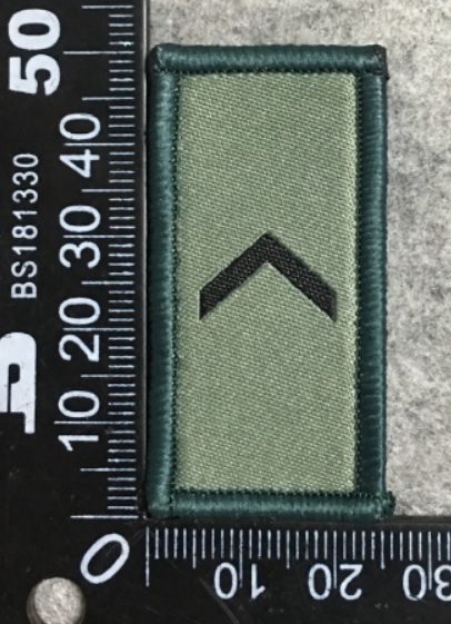 Badge brodé personnalisé réalisé pour une section de l’armée suisse