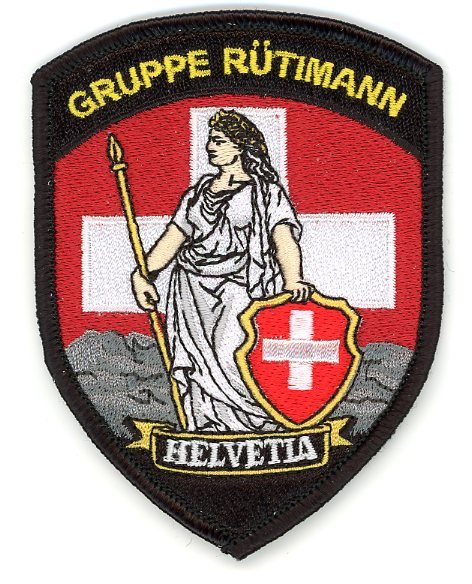 Badge brodé personnalisé réalisé pour une section de l’armée suisse