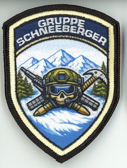 Badge brodé personnalisé réalisé pour une section de l’armée suisse