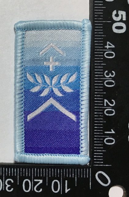 Badge brodé personnalisé réalisé pour une section de l’armée suisse