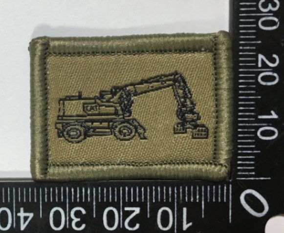 Badge brodé personnalisé réalisé pour une section de l’armée suisse