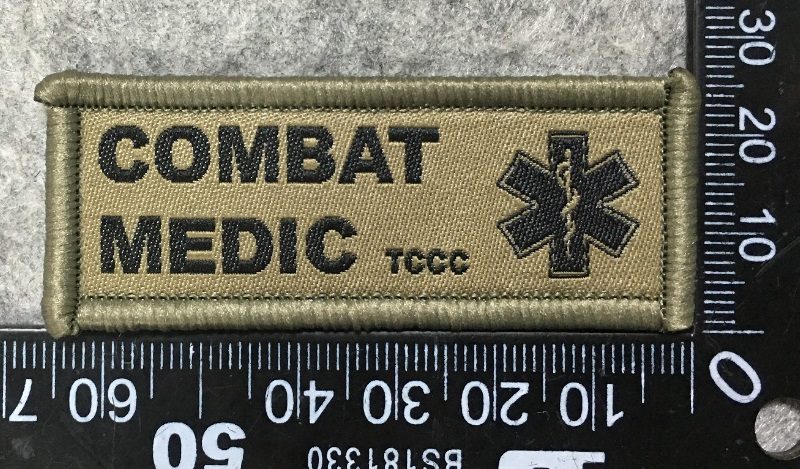 Badge brodé personnalisé réalisé pour une section de l’armée suisse
