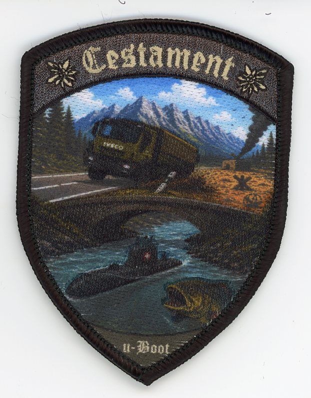 Badge brodé personnalisé réalisé pour une section de l’armée suisse