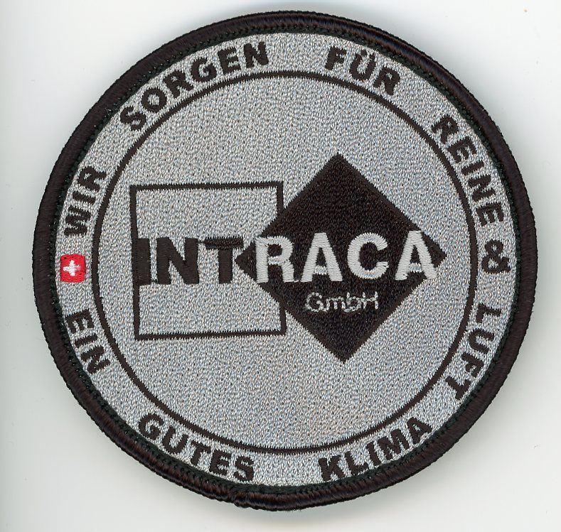 Badge brodé personnalisé réalisé pour une section de l’armée suisse