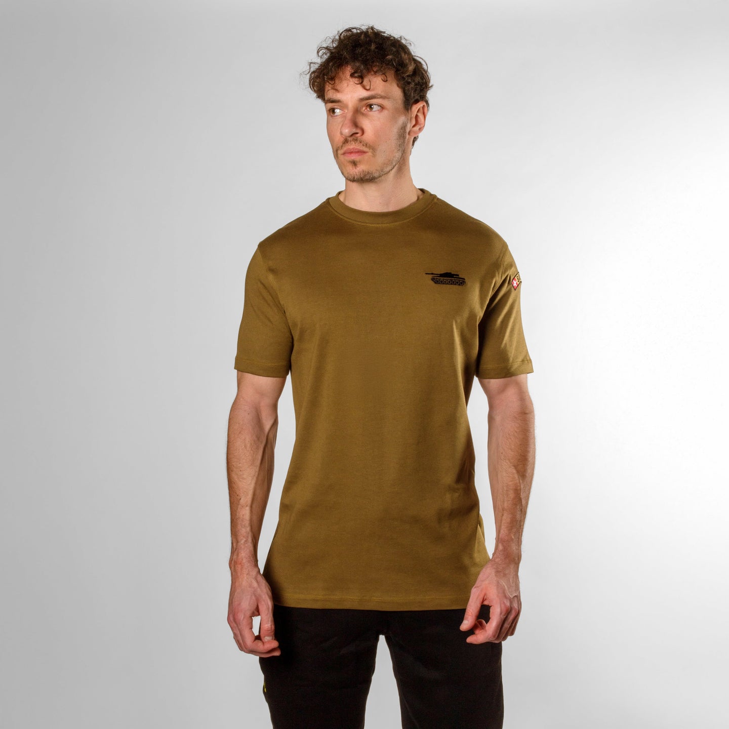 T-shirt de fonction en coton - Vert (Fonction au choix) - Soldat de chars