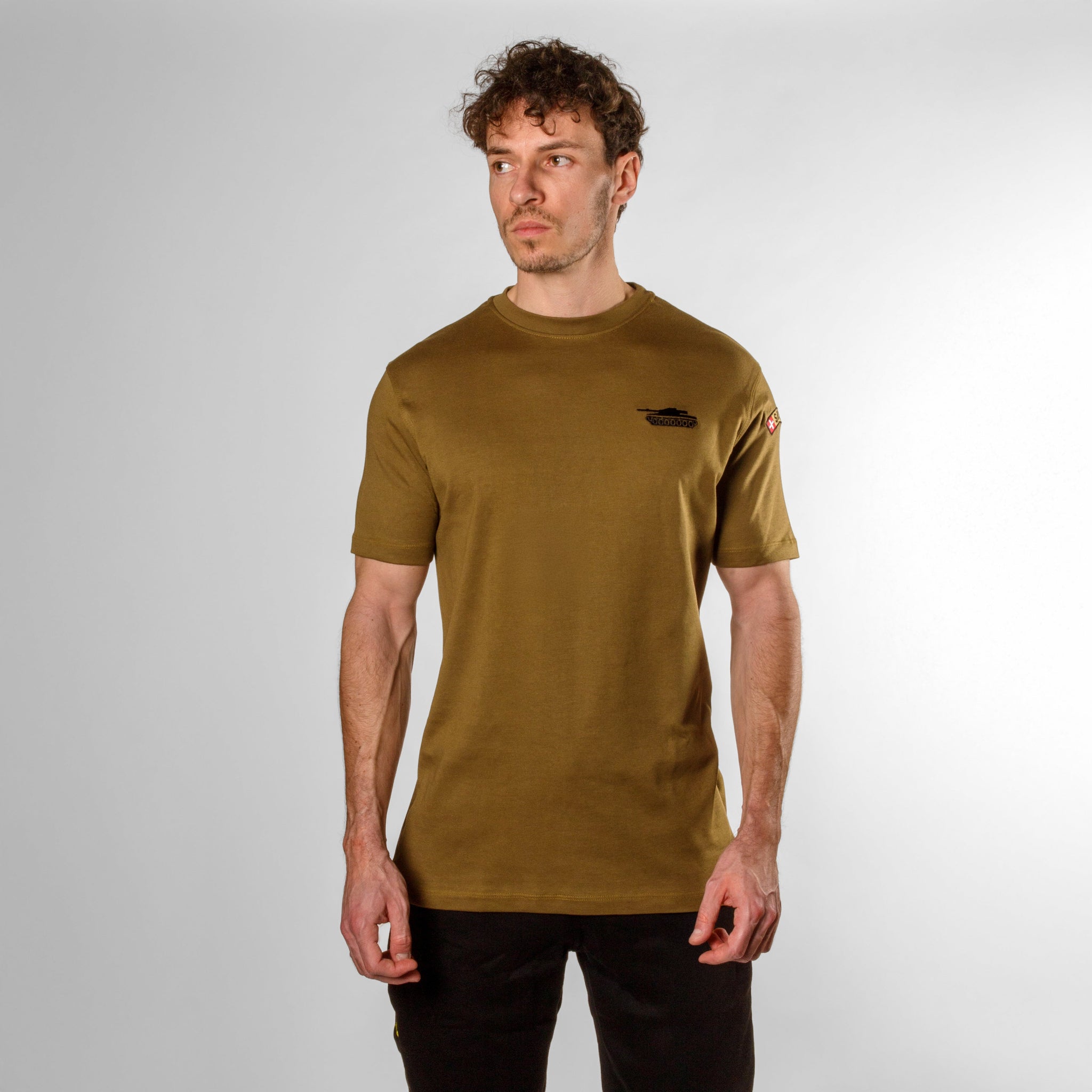 T-shirt de fonction en coton - Vert (Fonction au choix) - Soldat de chars