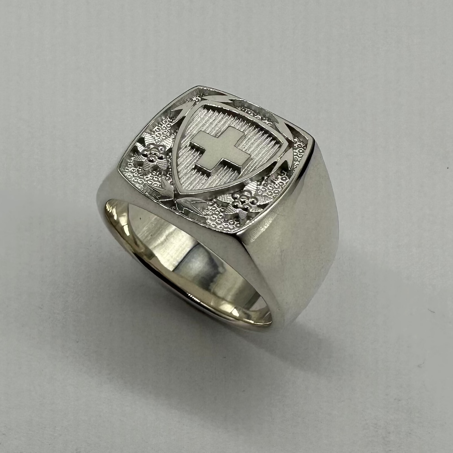 Chevalière d'Officier en argent