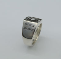 Infanterie EXEMPLO DUCEMUS - Chevalière d'Officier en argent