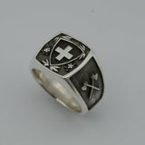 Troupe du Génie - Chevalière d'Officier en argent