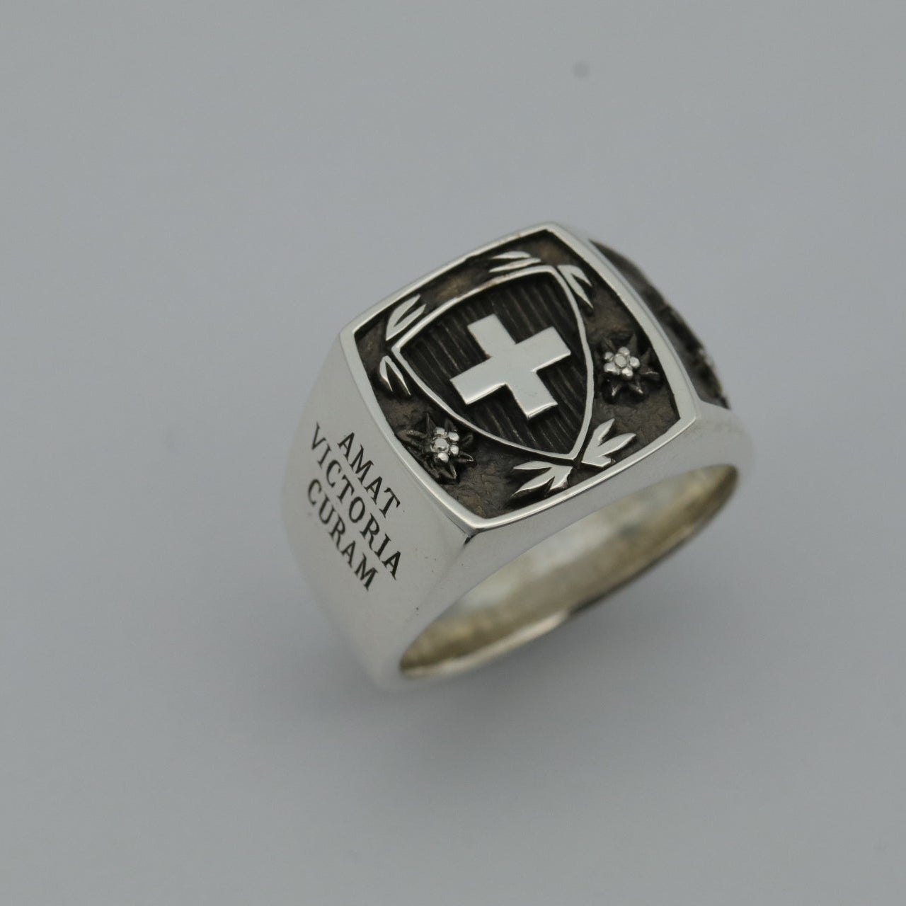 Troupe du Génie - Chevalière d'Officier en argent