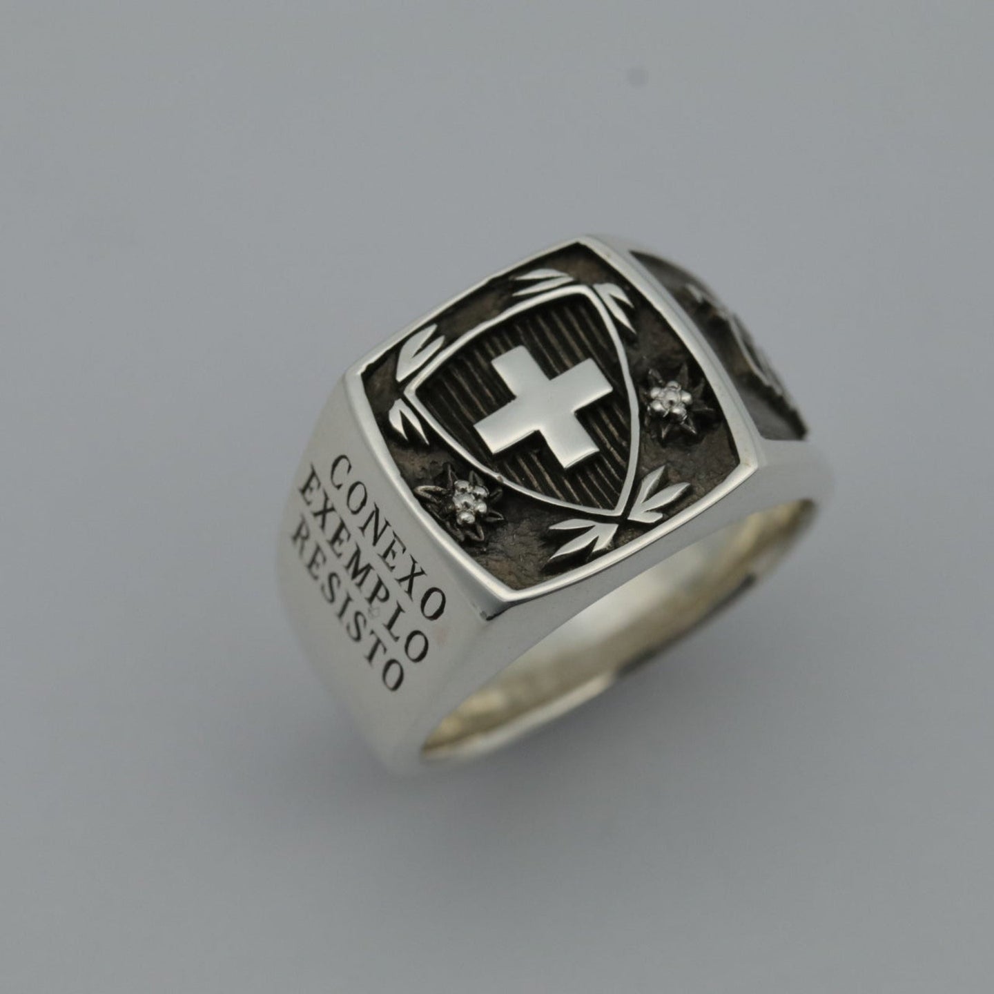 Pionnier d'ondes dirigées  - Chevalière d'Officier en argent