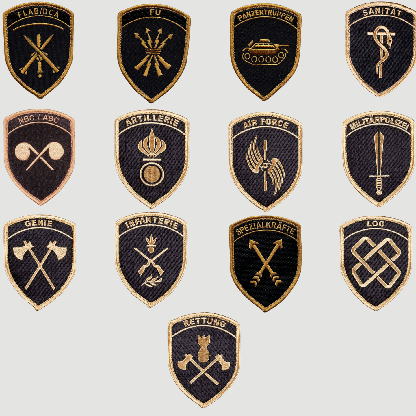 Badge Brodé - Armes/Troupes