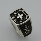 Infanterie - Chevalière d'Officier en argent